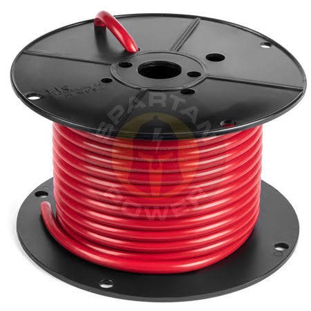 Red 1/0 AWG 100 ft Battery Cable with Reel H614