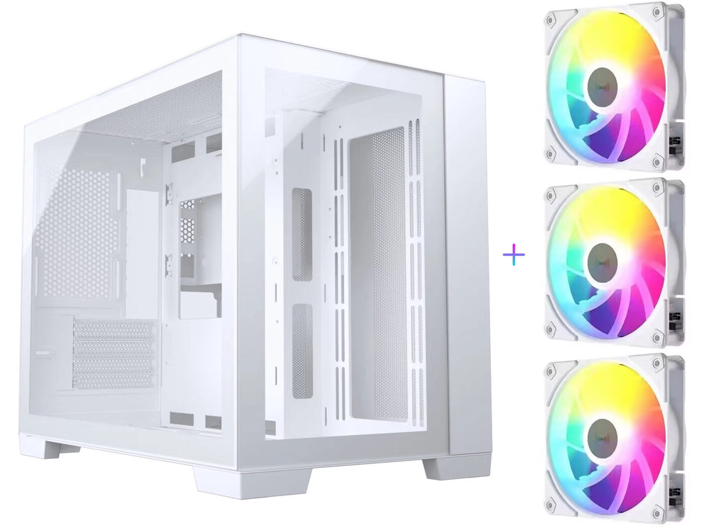 Micro ATX Gaming Computer Case with 3 ARGB Fans K12411