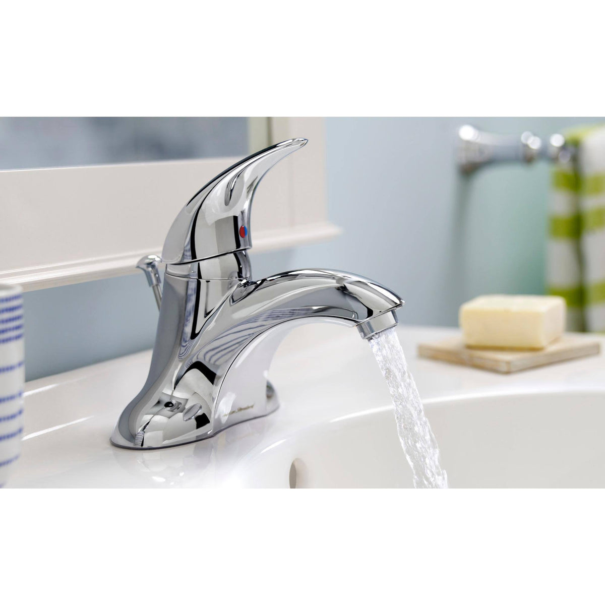 Single-Handle 4 inch Centerset Bathroom Faucet, Chrome P372259