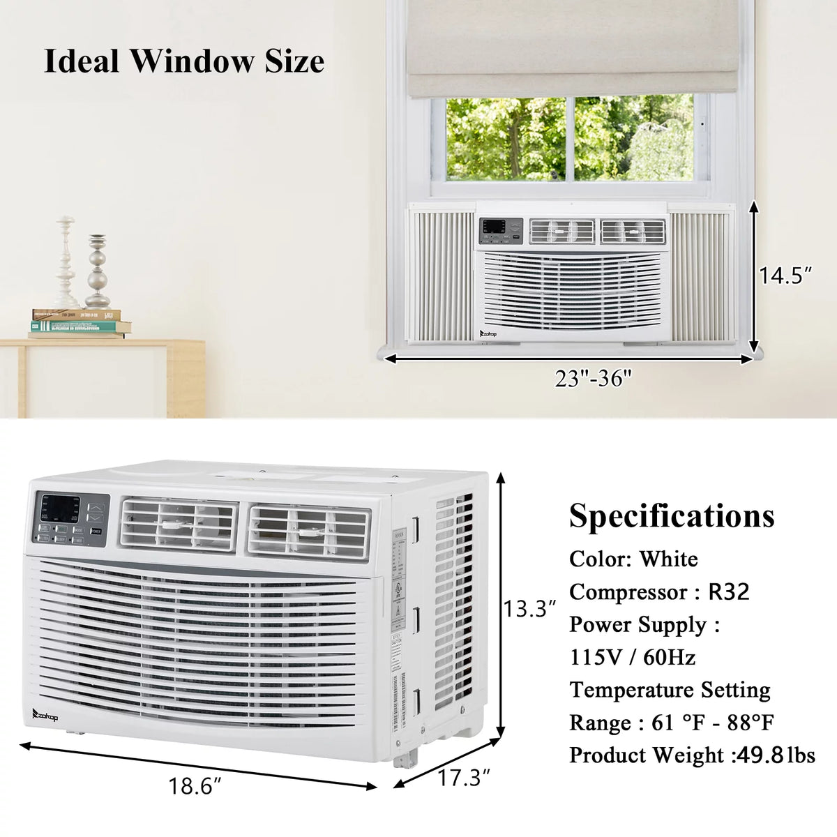 10000BTU Window Air Conditioner with Remote Control J13275
