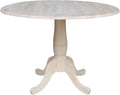Unfinished Dual Drop Leaf Pedestal Dining Table S384