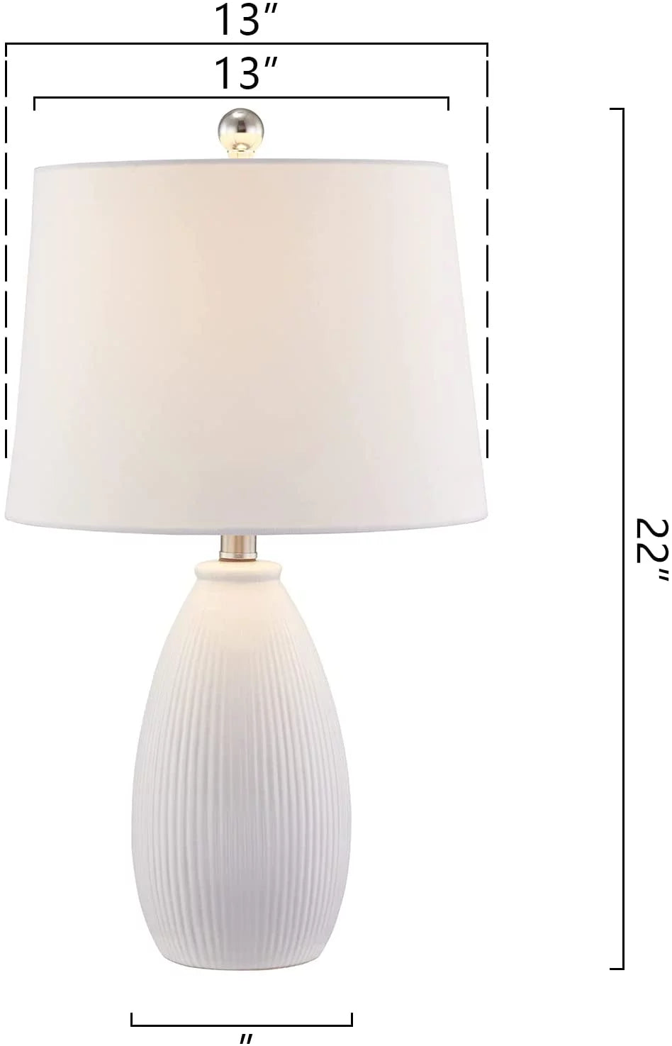 Table Lamps Set of 2 White Ceramic S475