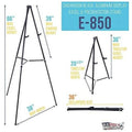 Black Aluminum Adjustable Tripod Display Easel Y49288