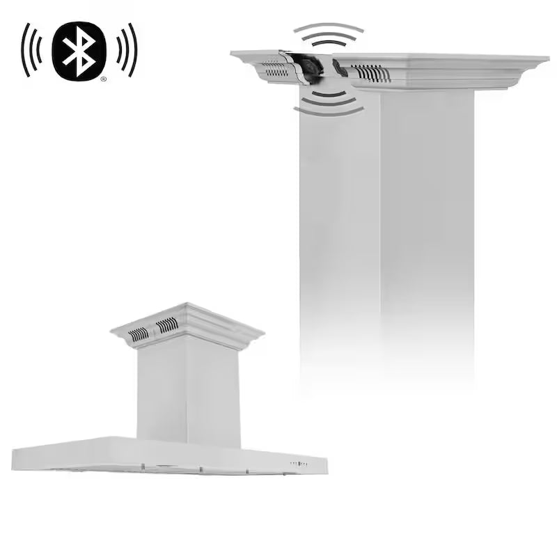 42 in. 400 CFM Ducted Island Mount Range Hood in Stainless Steel K263509
