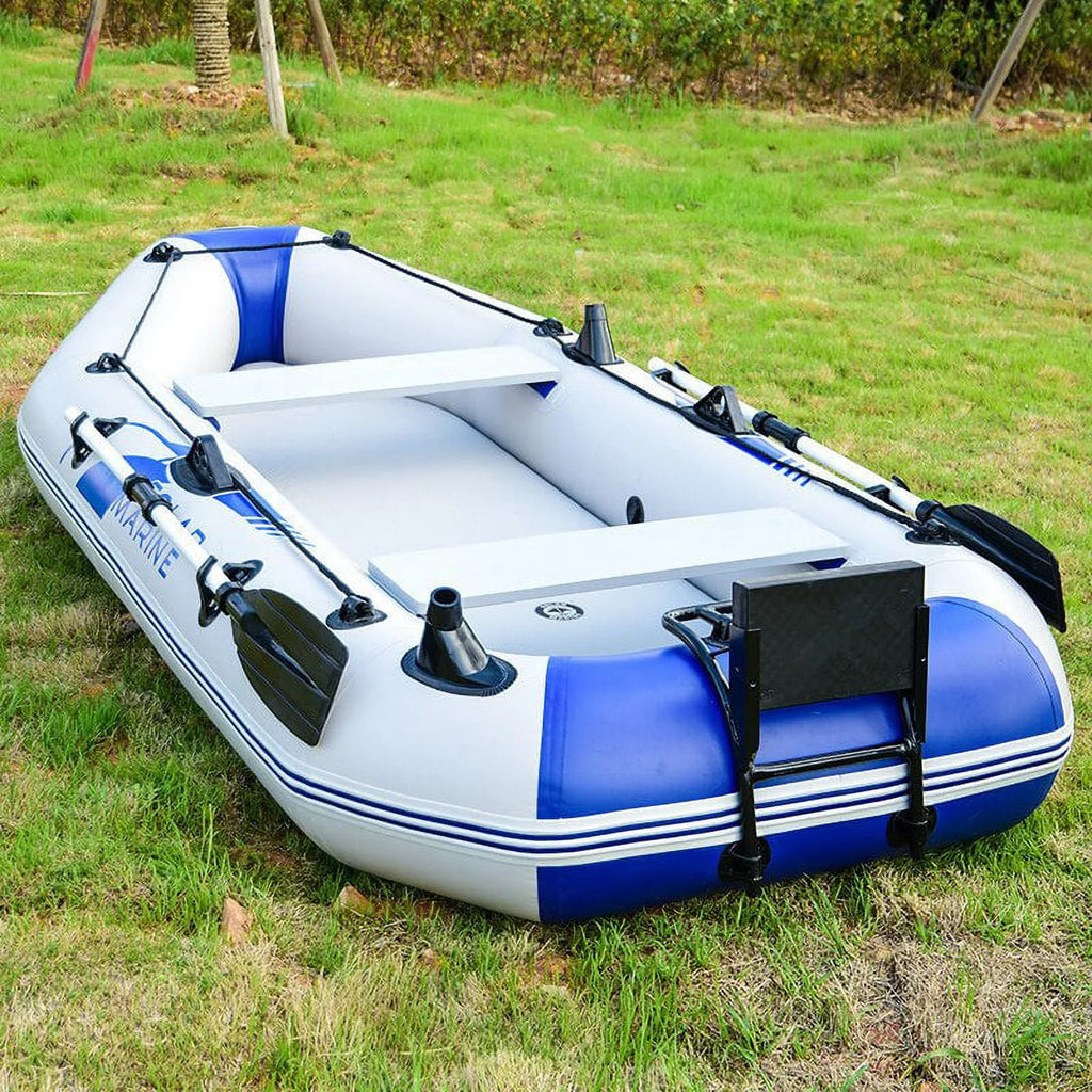 2.3m PVC Inflatable Rowing Boat with Oars and Pump O836