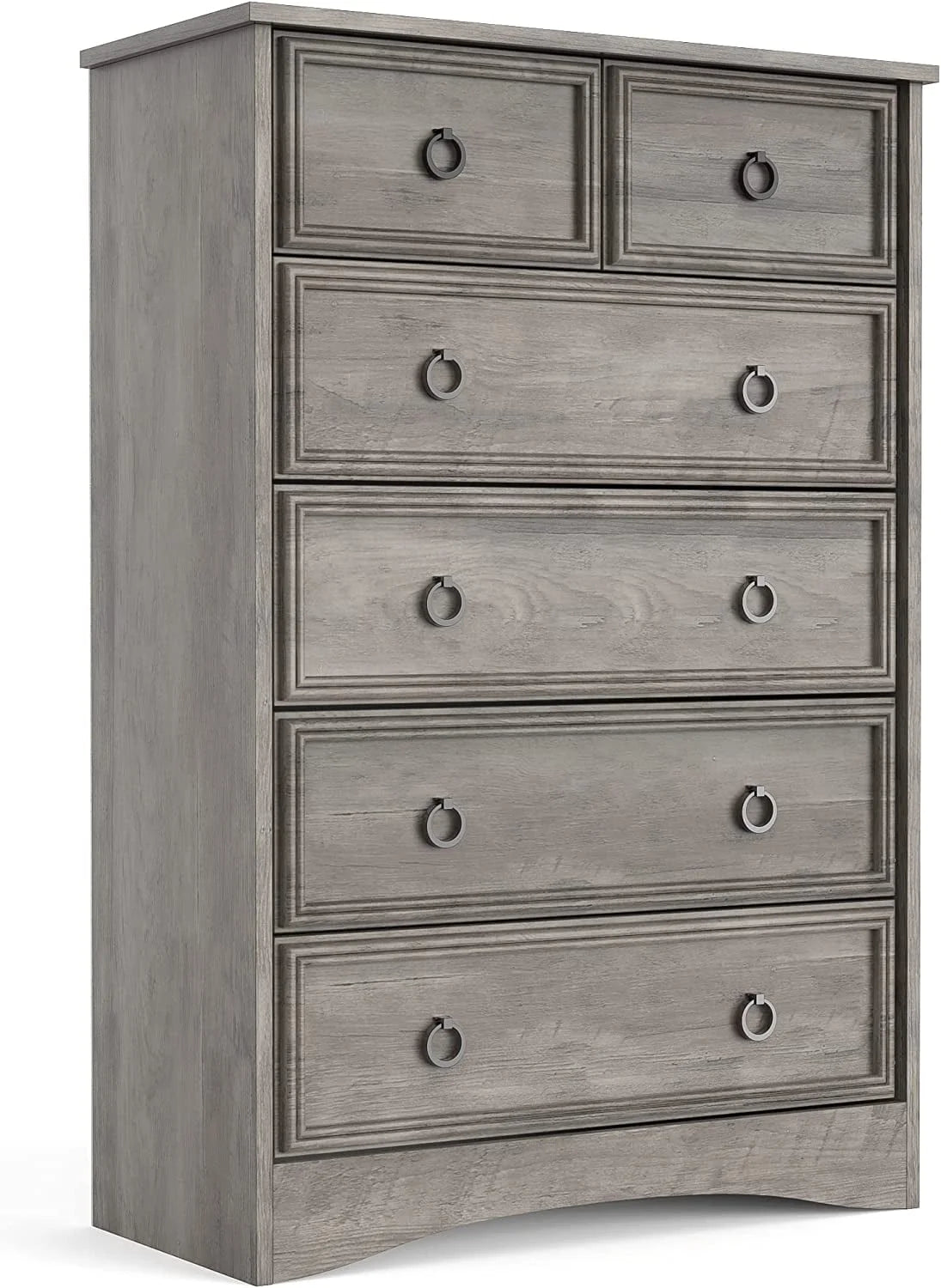 Gray 6 Drawer Wood Dresser S188