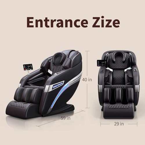 Full Body SL Track Massage Chair Zero Gravity Shiatsu Recliner with Heat Foot Roller N250