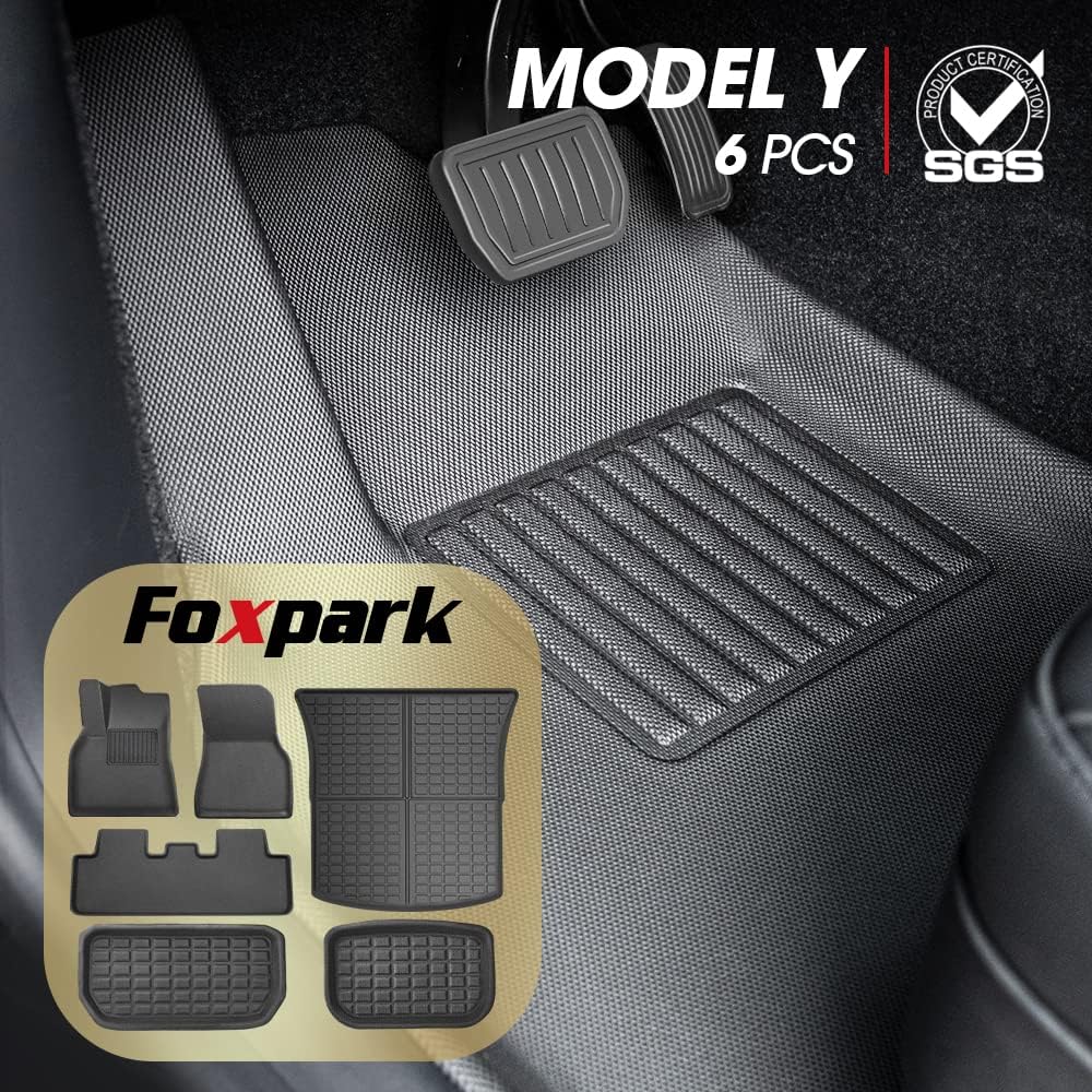 All Weather TPE Floor Mats Cargo Liner Trunk Mats 6 Pieces H60294
