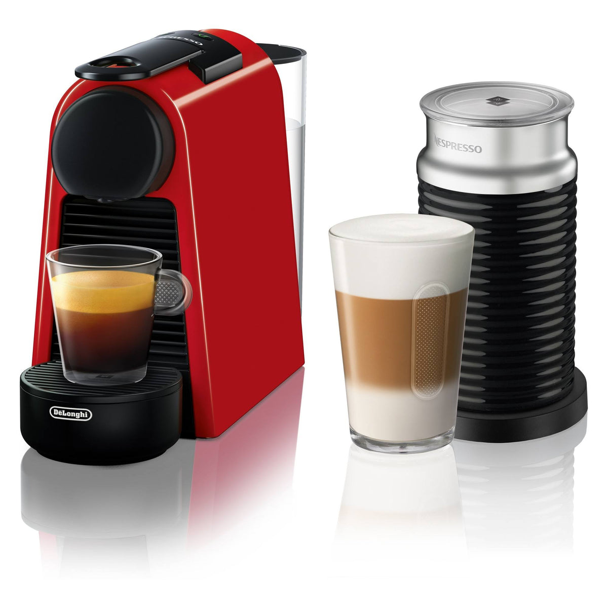 Ruby Red Espresso Machine & Aeroccino Bundle L292