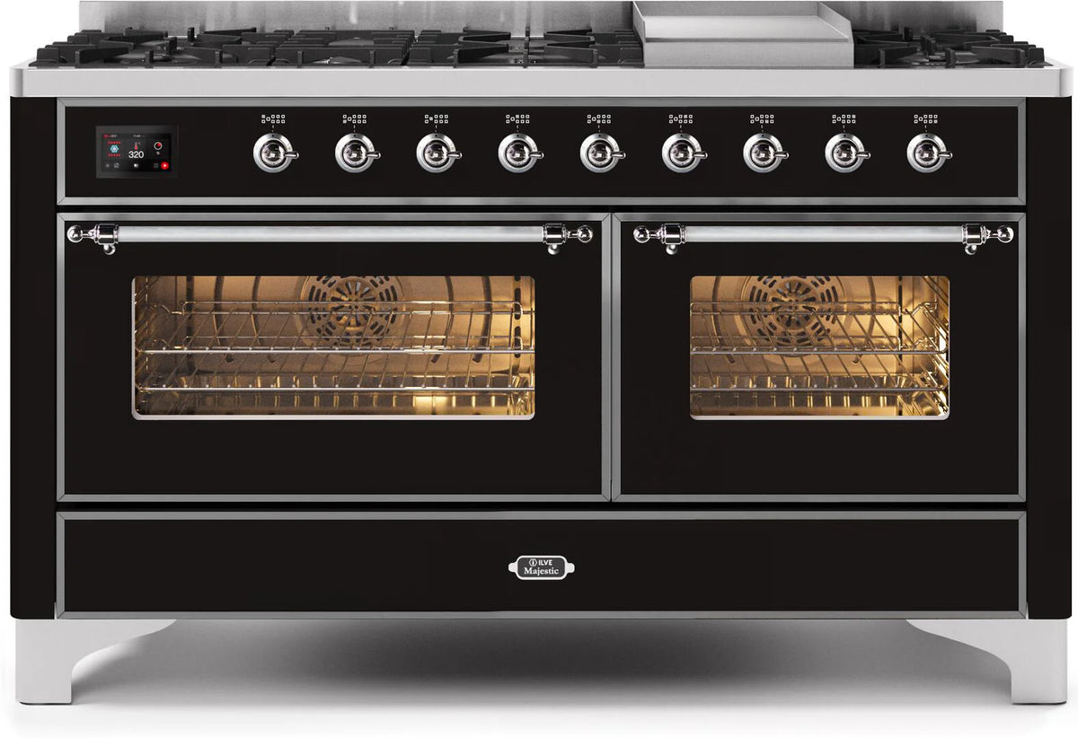 Glossy Black Dual Fuel Natural Gas Range X829