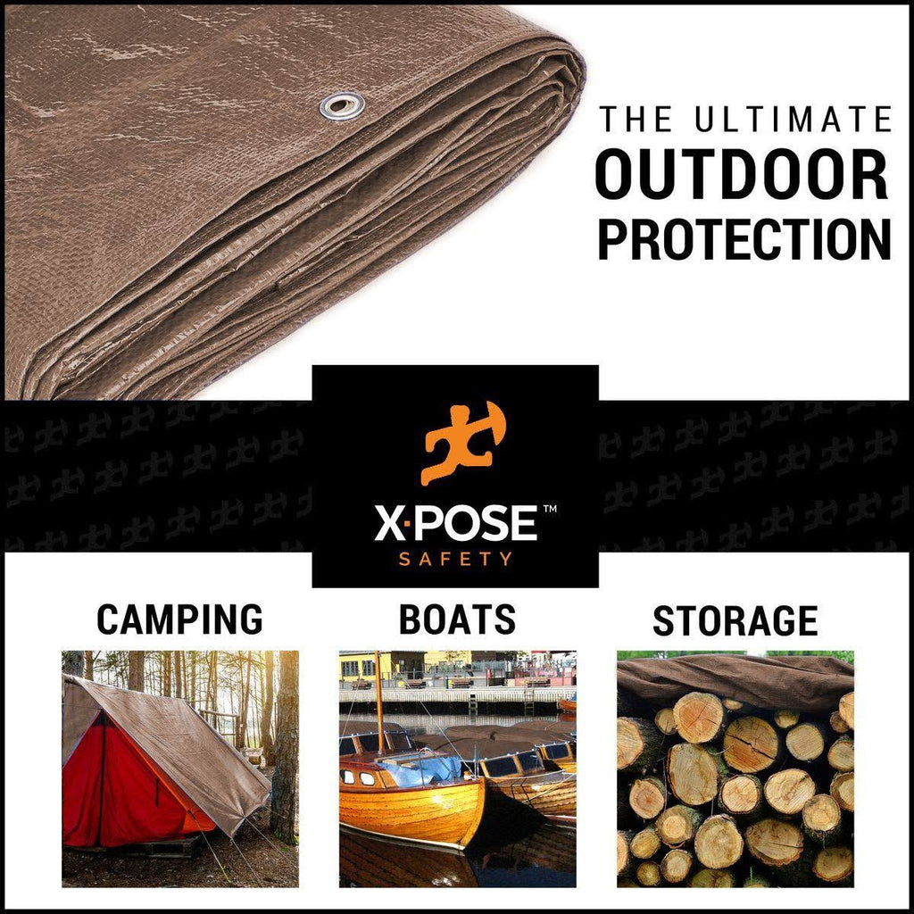 Brown Poly Tarps 12 x 20 Case of 10 G7366