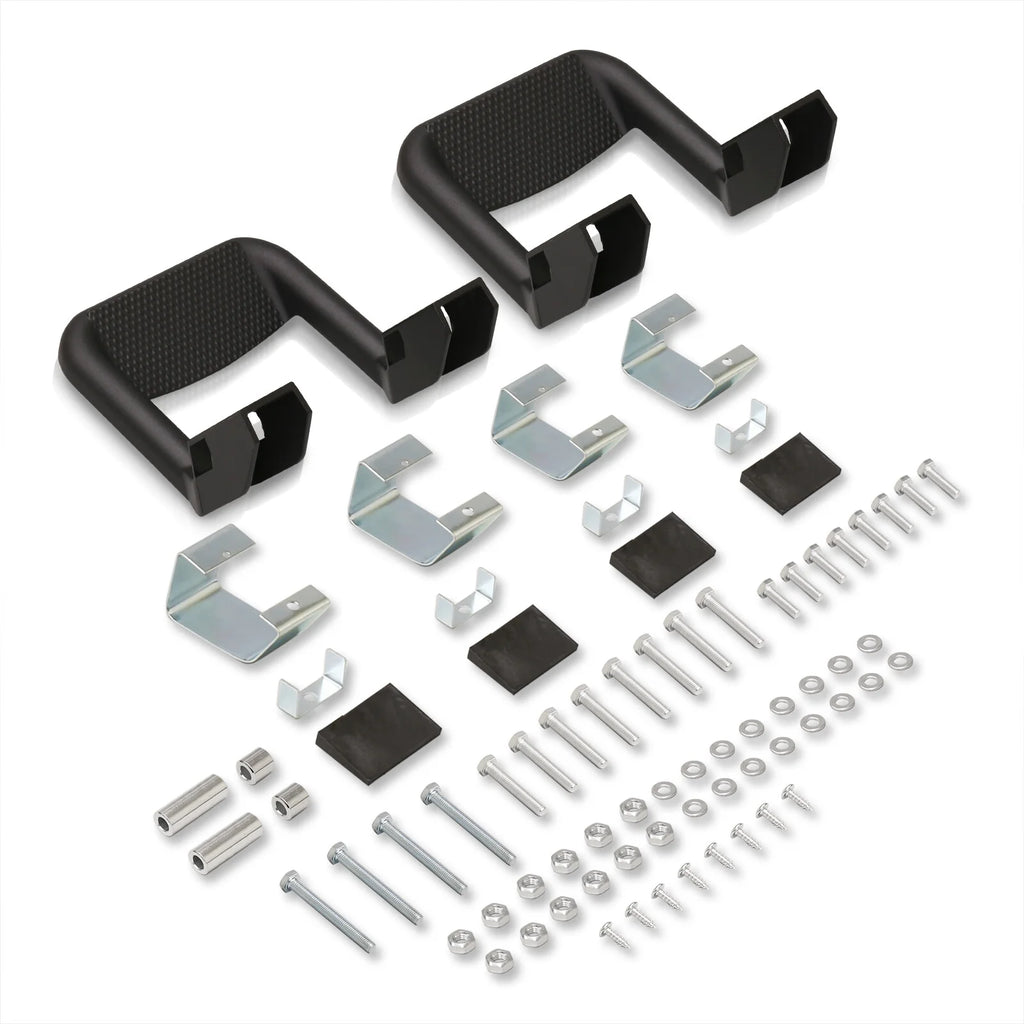 Black Aluminum Side Hoop Steps Set of 2 F946056