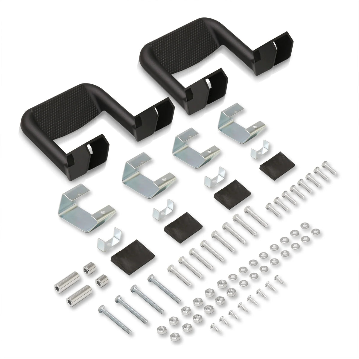 Black Aluminum Side Hoop Steps Set of 2 F946056