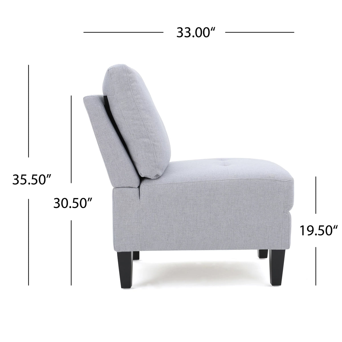 Light Gray Fabric 5 Seater Sectional Sofa with Storage Ottoman J17721