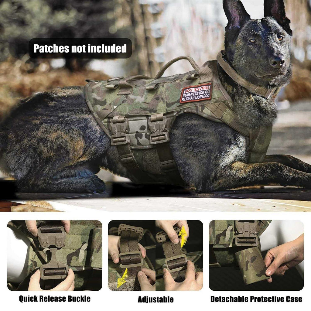 Adjustable Padded Tactical Dog Harness X860230