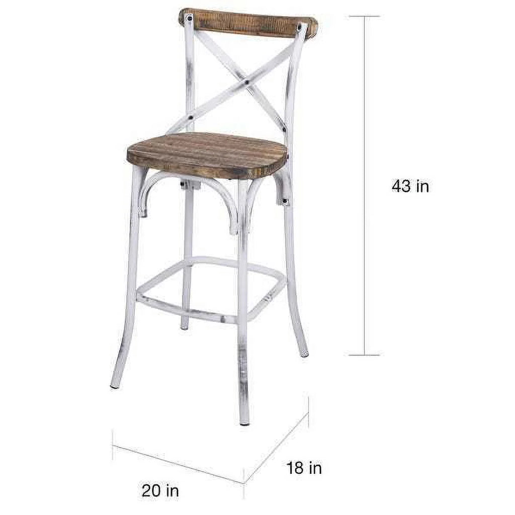 Antique White Bar Chair O20119