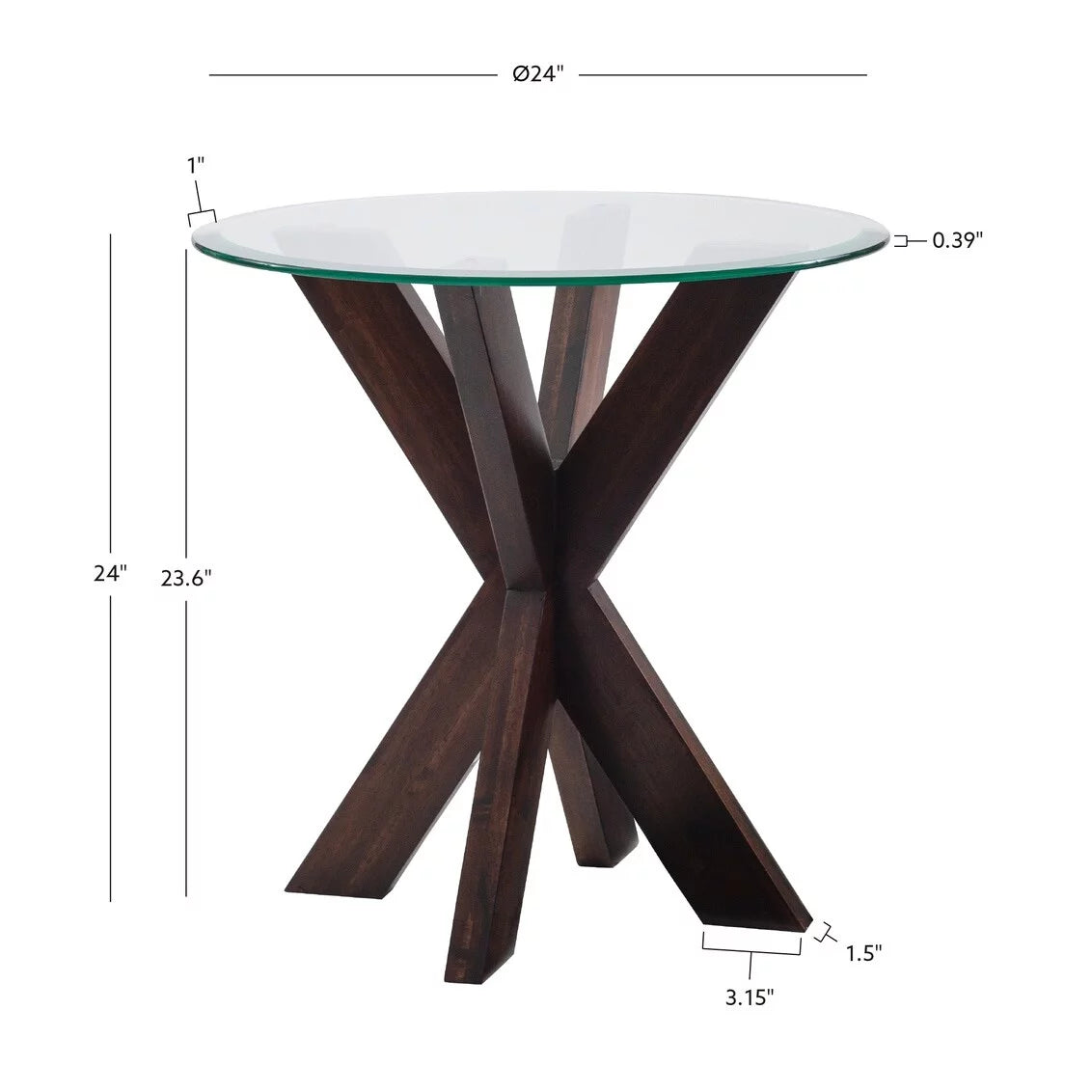 White Painted Glass Top Side Table F6076