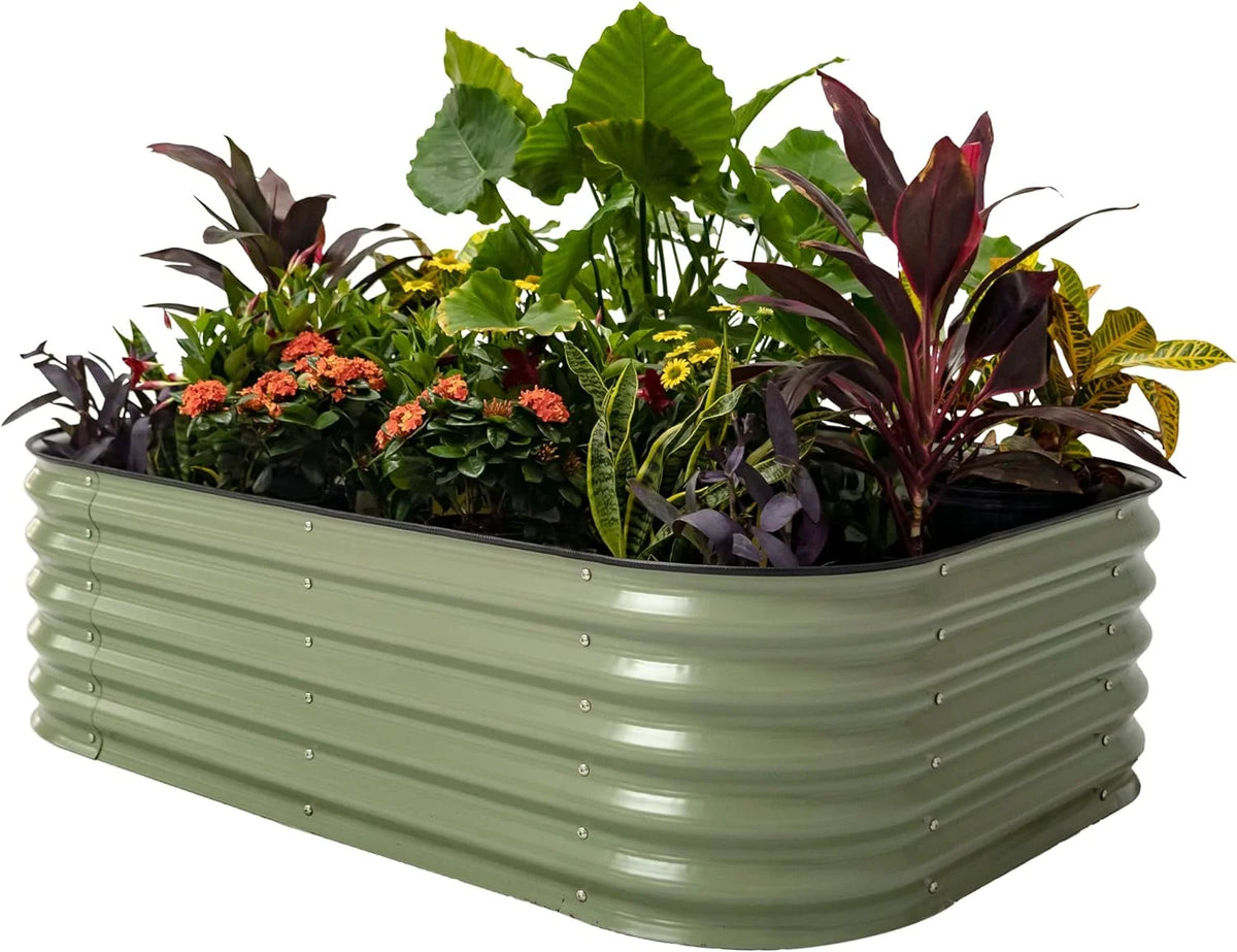 17" Tall 6 in 1 Metal Raised Garden Bed Z281
