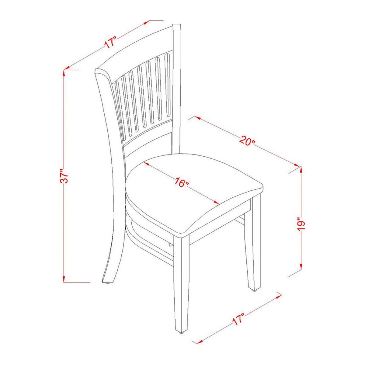 3 Pc Dining Room Table Set with 2 Chairs S760249
