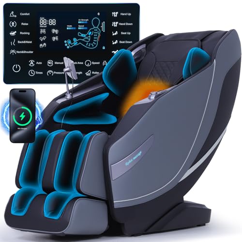 White Zero Gravity Full Body Massage Chair with Heat Z594790