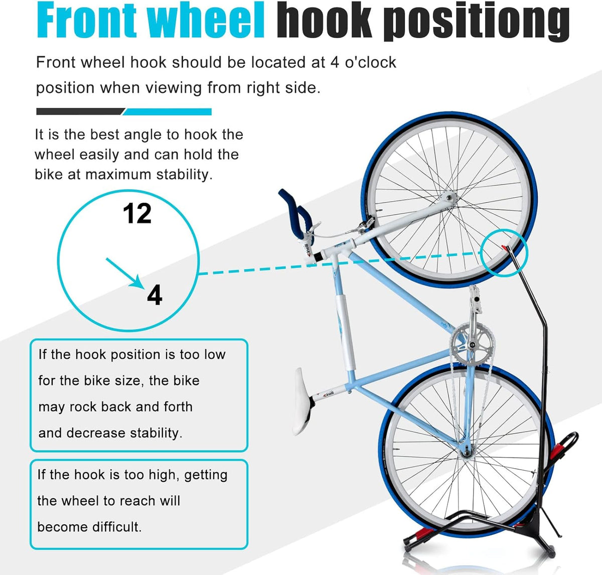 Vertical Bike Floor Stand, Adjustable Upright Rack for 20''-27'' Bike G6561