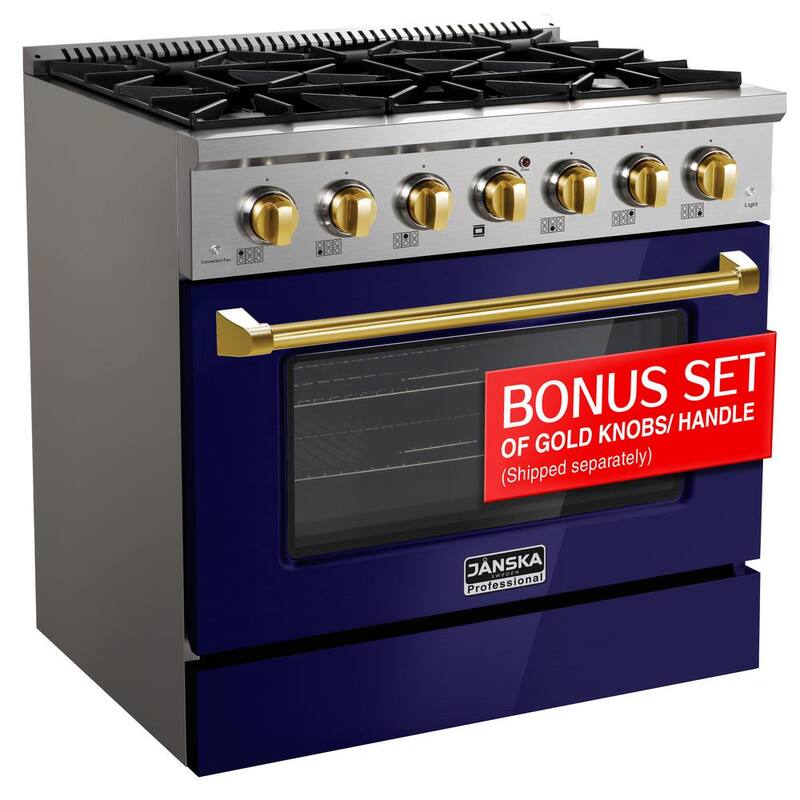 36 in. 5.2 cu. ft. Gas Range with 6 Sealed Burners, Convection Oven, Griddle T175556