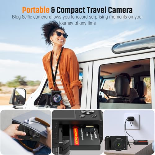4K 64MP Compact Digital Camera with 16X Zoom D4148