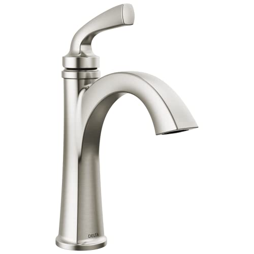 Matte Black 1 Hole Bathroom Sink Faucet with Push-Pop Drain R331322