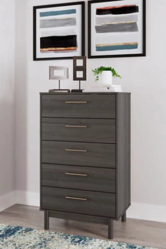 Dark Gray Chest of Drawers S3411