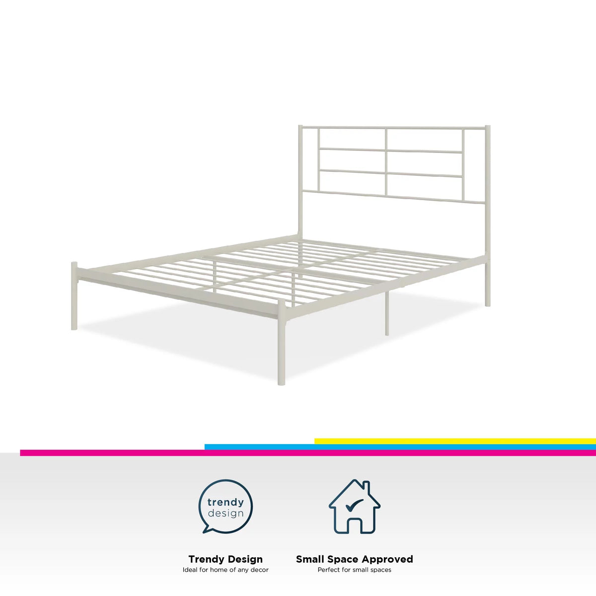 King Size Metal Bed with Under Bed Storage Q996786
