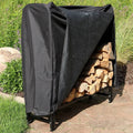 Black Firewood Log Rack with Cover I133