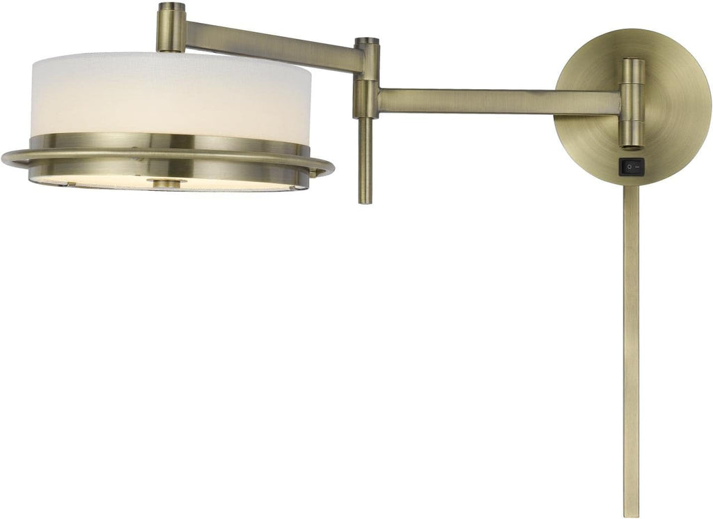 Antique Brass LED Swing Arm Wall Lamp O1177