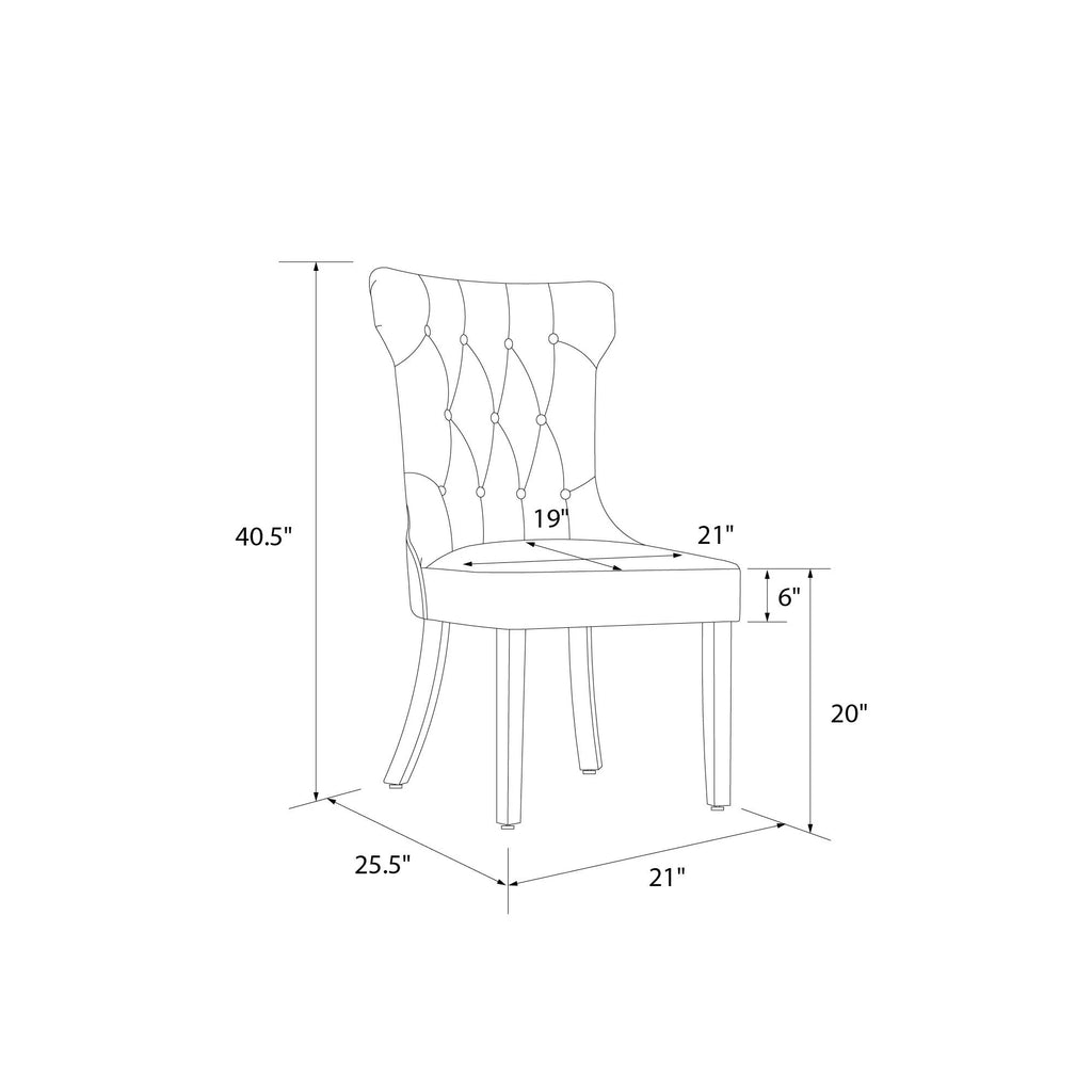 Tufted Dining Chair Set Of 2 Taupe J225138