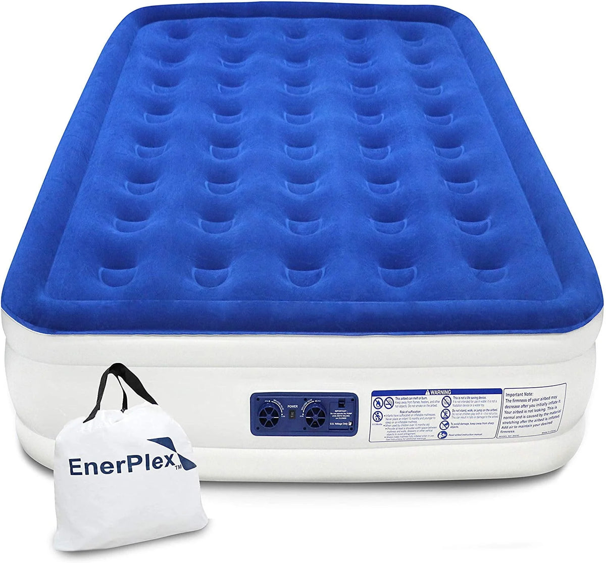 Queen 16 Inch Double High Air Mattress with Built in Pump Z378725