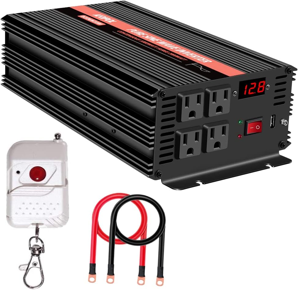 2000 Watt Pure Sine Wave Inverter 12V DC to 110v/120v AC M9248