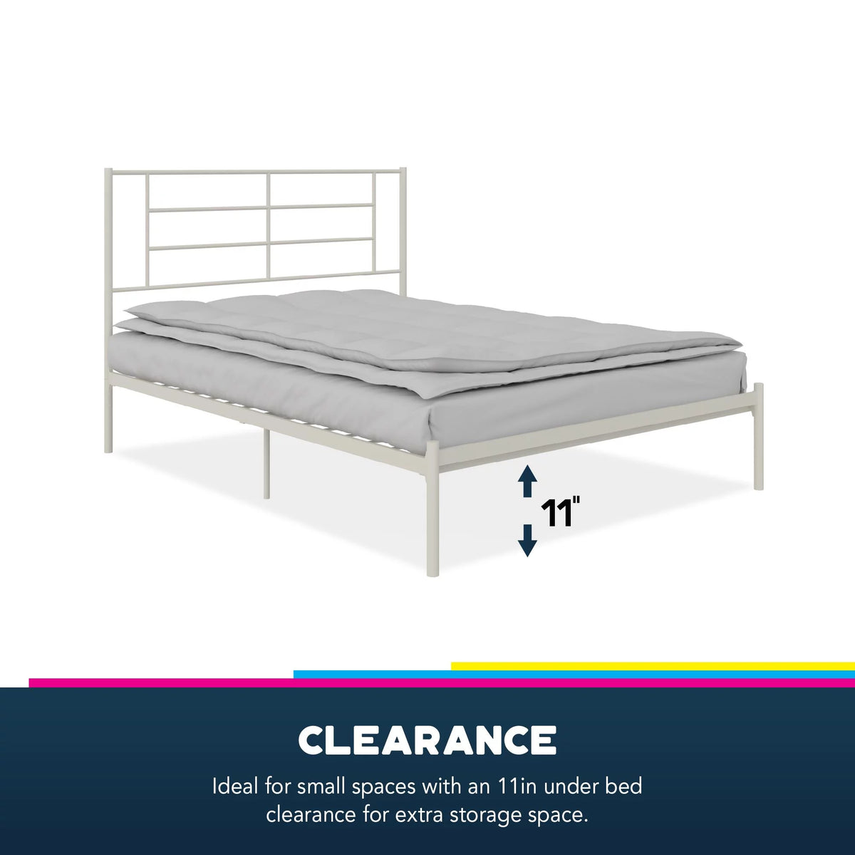 King Size Metal Bed with Under Bed Storage Q996786