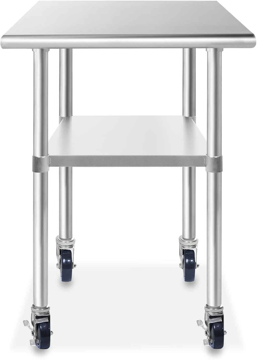 Stainless Steel Commercial Work Table with 4 Casters Q2933