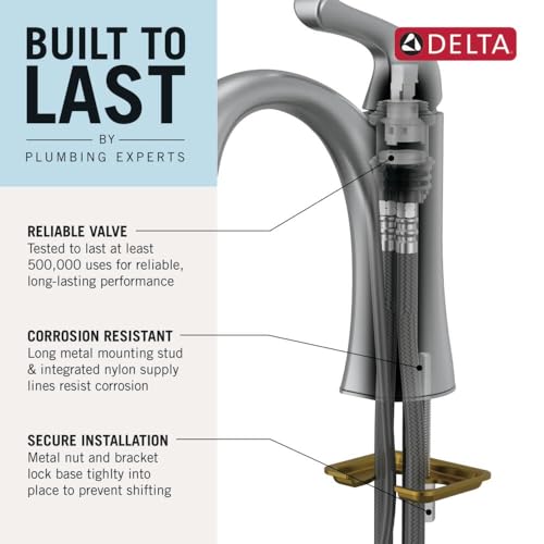 Matte Black 1 Hole Bathroom Sink Faucet with Push-Pop Drain R331322