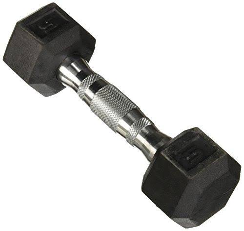 120 lbs Rubber Coated Hex Dumbbell P929784