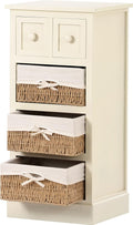 Wicker Storage Cabinet with 3 Baskets R90439