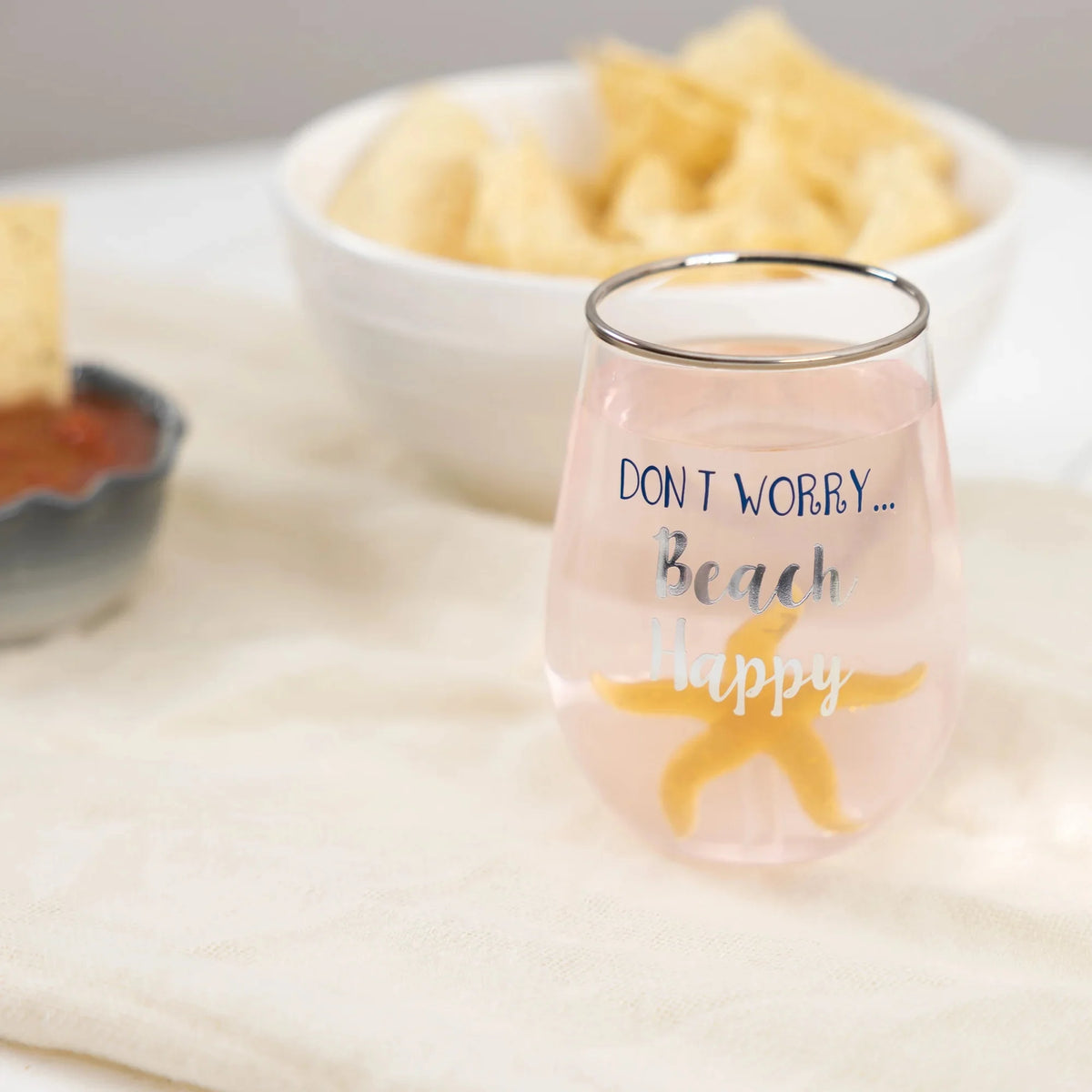 19 oz. Stemless Wine Glass with 3-D Figurine B638435