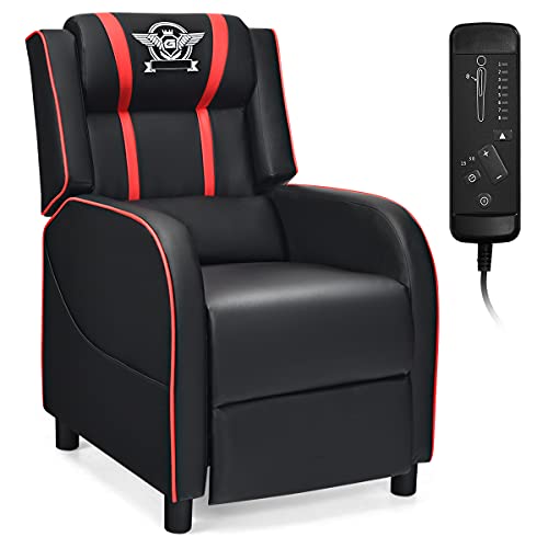Red Leather Recliner Chair R321