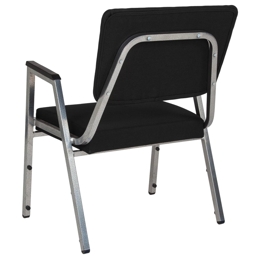4 Pack Black Antimicrobial Fabric Bariatric Medical Reception Arm Chair B843003