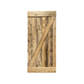 24-in x 84-in Weathered Oak Stained Pine Wood Single Barn Door I2876