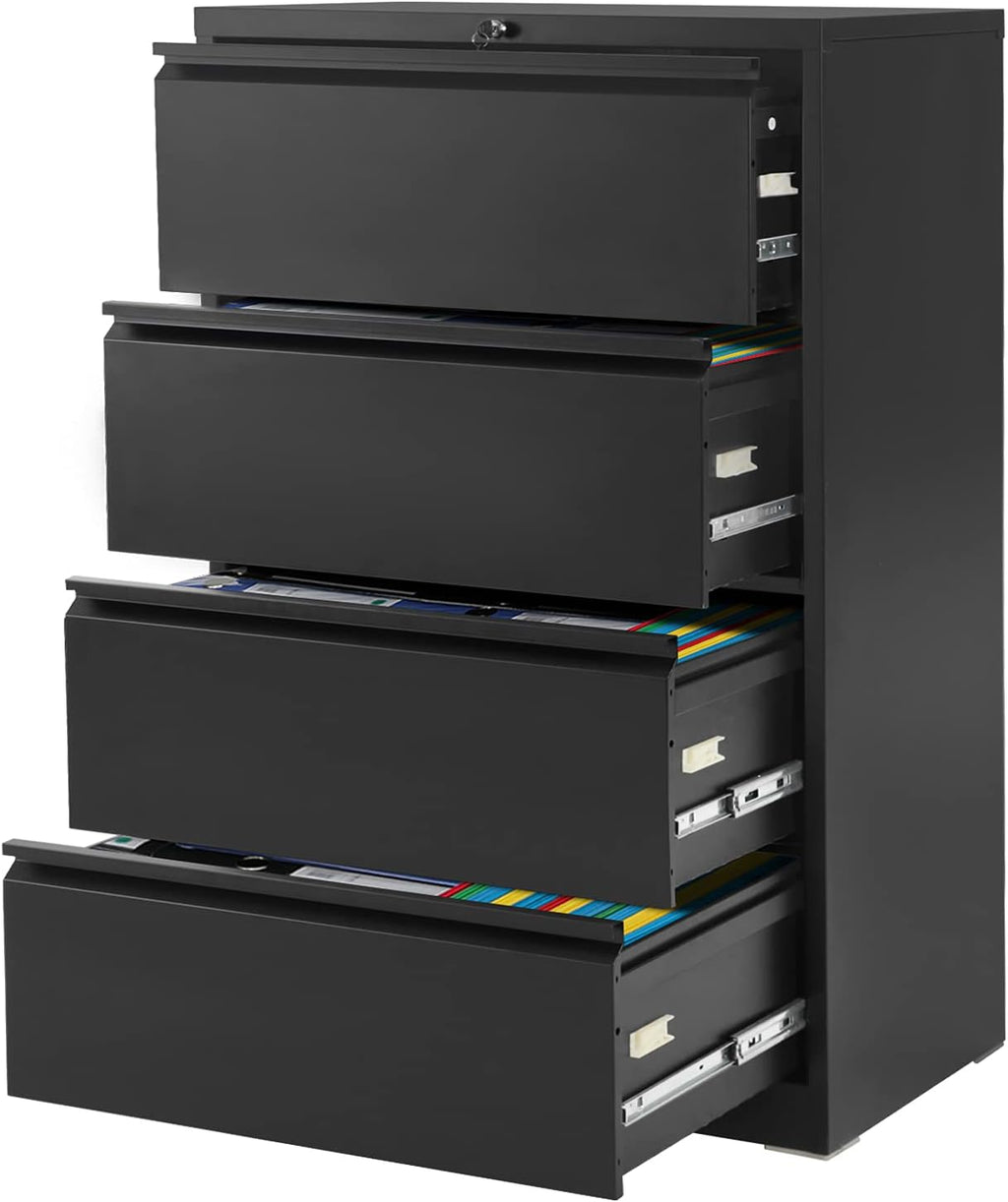 4 Drawer Locking Metal Lateral File Cabinet D65112