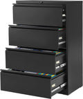 4 Drawer Locking Metal Lateral File Cabinet D65112