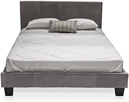 Fabric Platform Full Bed in Gray X472