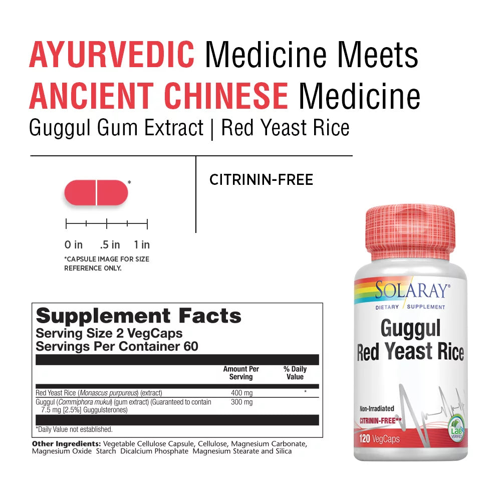Guggul Gum Extract & Red Yeast Rice 120ct A1740