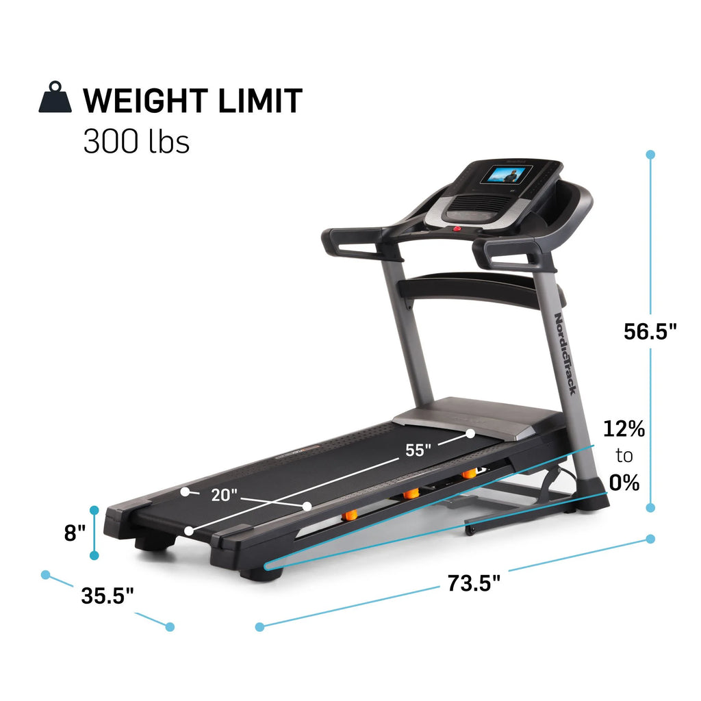Treadmill with 7” Tilting Touchscreen E334