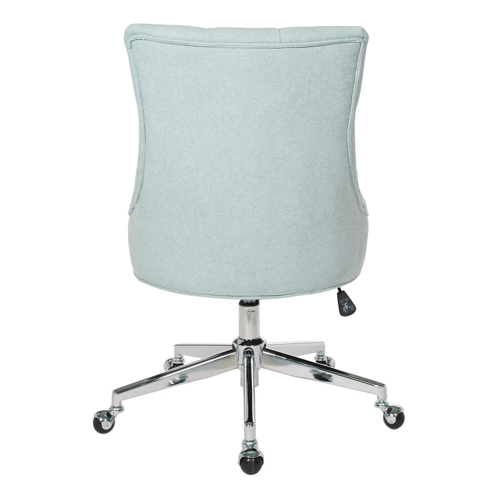 Mint Blue Fabric Office Chair with Chrome Base A609